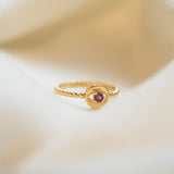 Guardian Eye Garnet Ring
