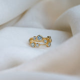 Blue Topaz Bubble Ring