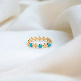 Half Aura Turquoise Ring