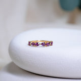 Bow Rhodolite Ring