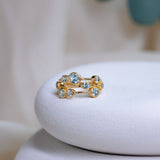 Blue Topaz Bubble Ring