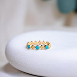 Half Aura Turquoise Ring