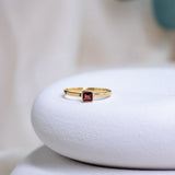 Square Garnet Ring