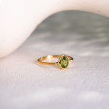 Pear Drop Peridot Ring