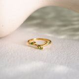 Leaf Peridot Ring