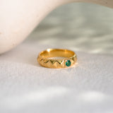 Verdant Crown Stacking Ring
