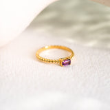 Rhodolite Garnet Twist Ring