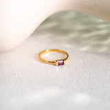 Scarlet Baguette Ring