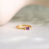 Scarlet Baguette Ring