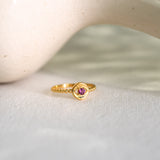 Guardian Eye Garnet Ring