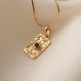 Evil Eye Smokey Quartz Pendant