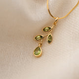 Leaf Peridot Pendant
