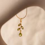 Leaf Peridot Pendant