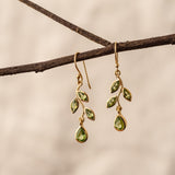 Leaf Peridot Earrings