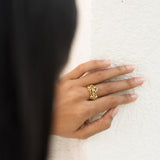 Peridot Orbit Ring