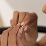 Pear Drop Peridot Ring