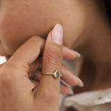 Pear Drop Peridot Ring