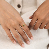 Pear Drop Peridot Ring