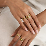 Mira Duo Peridot Ring