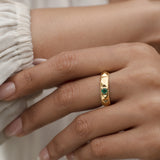 Verdant Crown Stacking Ring