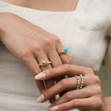 Half Aura Turquoise Ring