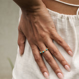 Half Aura Turquoise Ring