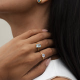Azure Swiss Blue Topaz Stud Earrings