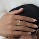 Blue Topaz Bubble Ring