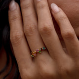 Tourmaline Cluster Ring
