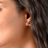Rose Ombre Trio Studs