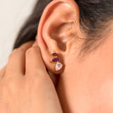 Rose Ombre Trio Studs