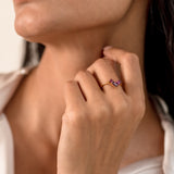 Scarlet Rhodolite Garnet Ring