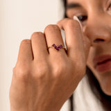 Scarlet Rhodolite Garnet Ring