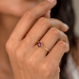 Rhodolite Garnet Circle Ring