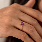 Rhodolite Garnet Circle Ring