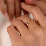 Trinity Garnet Ring