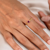Rhodolite Garnet Twist Ring