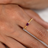Rhodolite Garnet Twist Ring