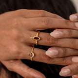 Guardian Eye Garnet Ring