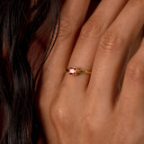 Square Garnet Ring