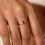 Square Garnet Ring