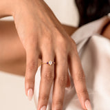 Alaina Moonstone and Garnet Ring