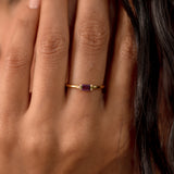 Scarlet Baguette Ring