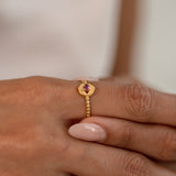 Guardian Eye Garnet Ring