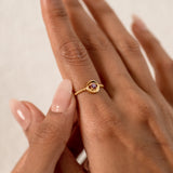 Guardian Eye Garnet Ring