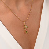 Leaf Peridot Pendant