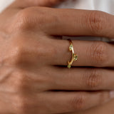 Leaf Peridot Ring