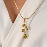 Leaf Peridot Pendant