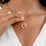 Sunburst Citrine Pendant