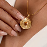 Sunburst Citrine Pendant
